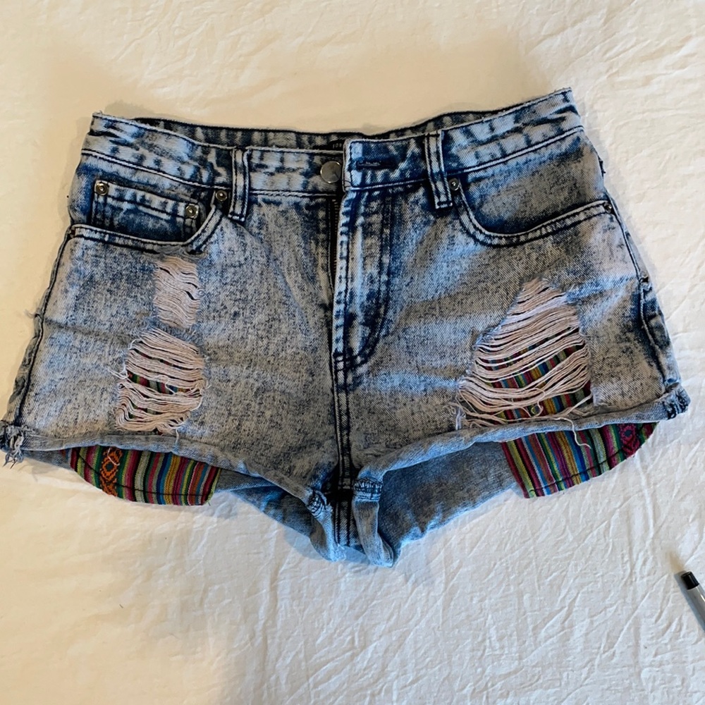 jean booty shorts